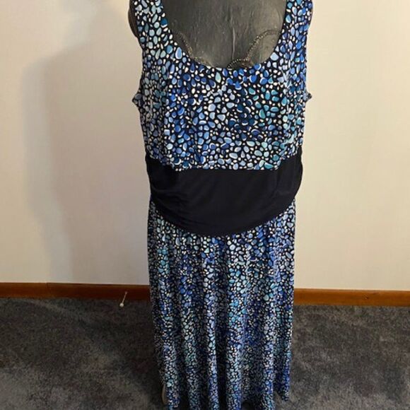 Perceptions Blue Stretch Jersey dress & cardigan, size 22W - Picture 3 of 6